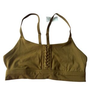 Aerie Offline Resl Me Lace Up Deets Medium Support Unpadded Sports Bra Size M